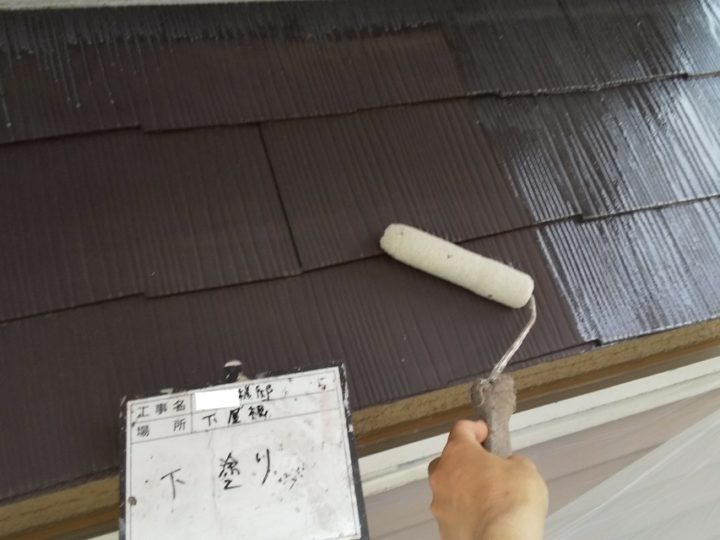 下屋根塗装③